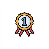 A number one award icon on a white background vector