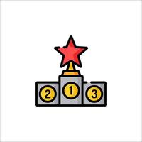 A trophy with a star on top of it vector