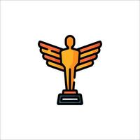 The award icon is a symbol for an award vector