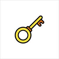 A key icon in a line style vector