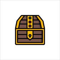 A treasure chest icon on a white background vector