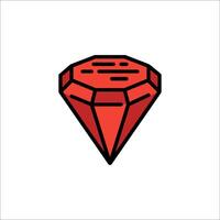 A red diamond icon on a white background vector