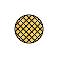 A yellow ball with a grid pattern on it vector