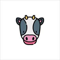 A cow head icon on a white background vector