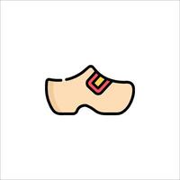 A shoe with a red strap on it vector