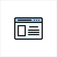 A web page icon on a white background vector