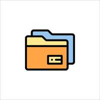 A folder icon on a white background vector