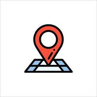 A location marker icon on a white background vector
