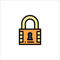 A lock icon with a keyhole vector