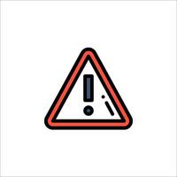 A warning sign with an exclamation mark on it vector