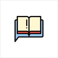 An open book icon on a white background vector