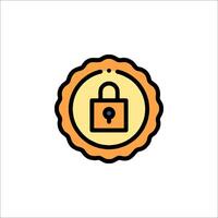 A lock icon on a white background vector