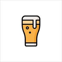 Beer icon in a line style on a white background vector