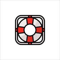 Life preserver icon illustration vector