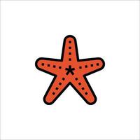 A starfish icon on a white background vector