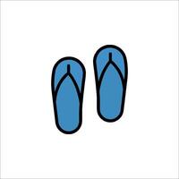 A pair of flip flops on a white background vector