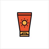 A tube of sunscreen on a white background vector