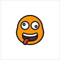 A cartoon smiley face with tongue sticking out vector
