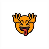 An emoticion with its tongue out vector