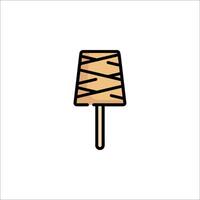 Ice cream icon in a line style on a white background vector