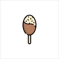 Ice cream icon on a stick illustration vector
