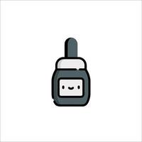 A bottle with a face on it vector