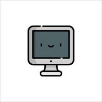 Computer monitor icon vector