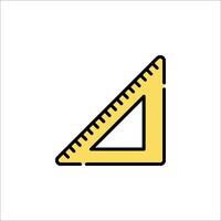 A yellow ruler icon on a white background vector