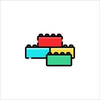 A colorful brick icon on a white background vector