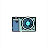 A camera icon on a white background vector