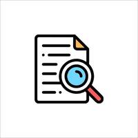 A magnifying glass icon on a white background vector