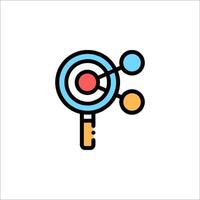 A key with a target on it vector