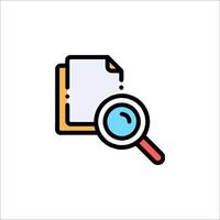 Magnifying document icon illustration vector