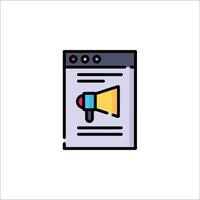 A megaphone icon on a white background vector
