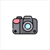 A camera icon on a white background vector