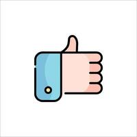 A hand with a thumb up icon vector