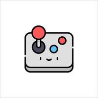 A game controller icon with a smiley face vector