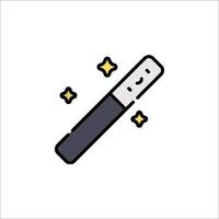 A knife with stars on it, and a star on the handle vector