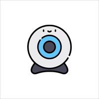 A cartoon webcam icon on a white background vector