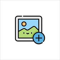 A photo with a mountain and a sun in the background vector