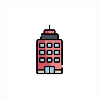 A building icon in a flat style vector