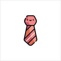A pink tie with a smiley face on it vector