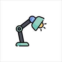 A lamp with a light bulb on it vector