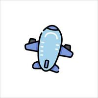 A cartoon airplane flying in the sky vector