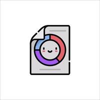 A document with a smiley face on it vector