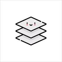 A stack of books with a smiley face on it vector