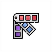 A paint palette icon on a white background vector