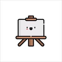 A cute little easel with a face on it vector
