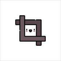 A square with a face in it and a square with a square vector