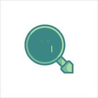 A magnifying glass icon on a white background vector
